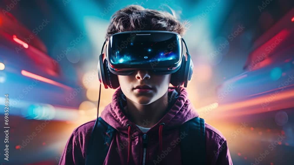 VRをつける男性,Generative AI VRをつける男性,Generative AI