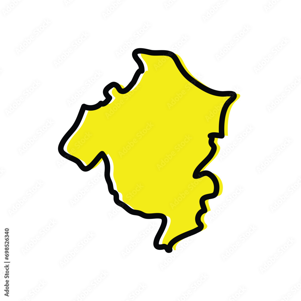 Ben Arous division of Tunisia vector map illustration. Ben Arous division of Tunisia vector map illustration.