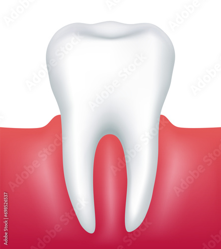 Tooth with caries. Vector clipart isolated on white background.