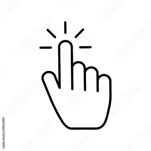 click icon, Set of simple Contact us icons for web and mobile app. Social Media network icon call us email mobile signs. Customer service. Contact support sign and symbols
