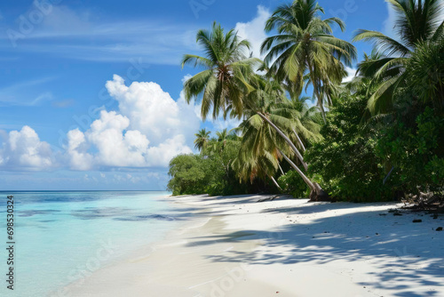 tropical beach scene, beautiful nature, generative ai © Dennis