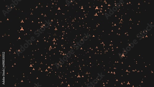 Abstract image, A black background with random clusters of blue dots forming a pattern. The purpose or meaning of the image is unclear without additional information photo