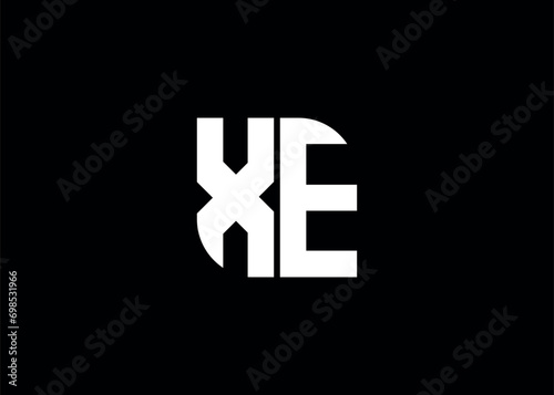 Monogram Letter XE Logo Design vector template