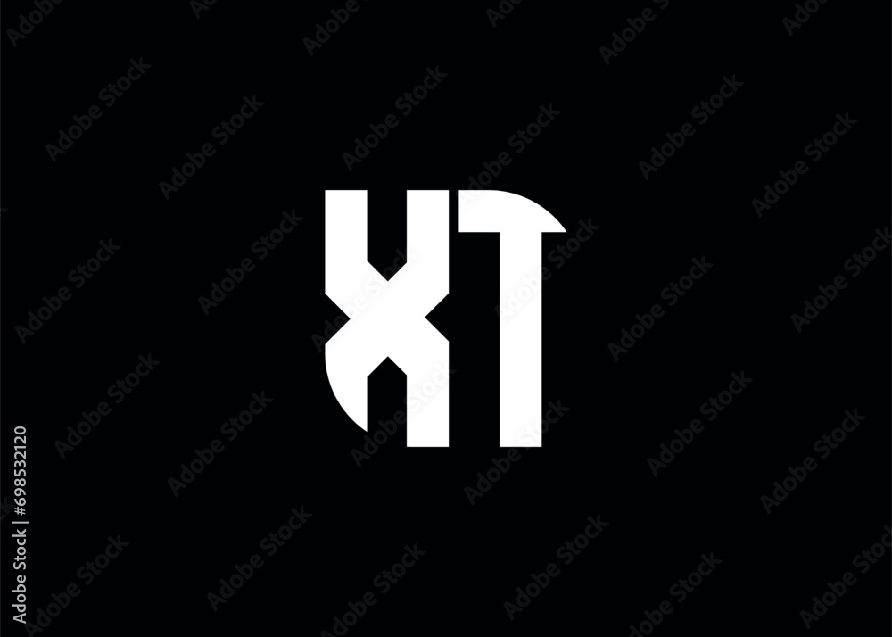 Obraz premium Monogram Letter XT Logo Design vector template