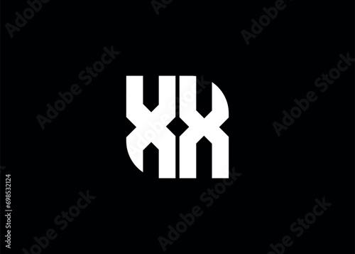 Monogram Letter XX Logo Design vector template.