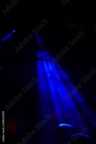 Defocused entertainment concert lighting on stage, blurred disco party and Concert Live.