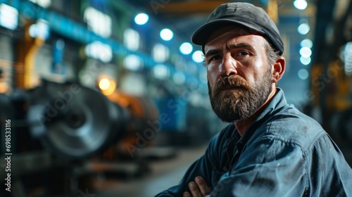 Portrait of a worker at a factory