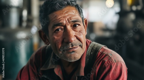 Portrait of a worker at a factory