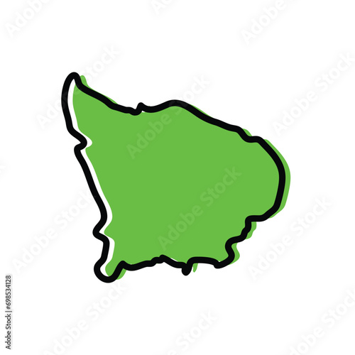 Apurimac region of Peru vector map illustration. photo