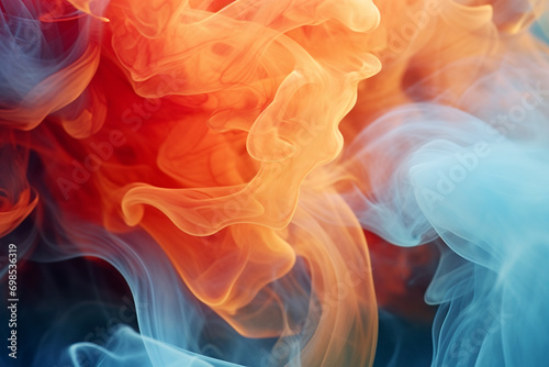 Abstract capture of swirling smoke patterns, showcasing the transient and ephemeral beauty of smoke in various forms.