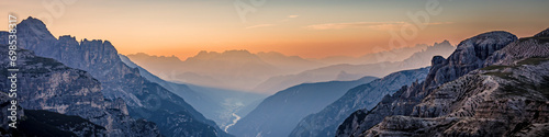 a beautiful Sunrise in the Dolomites photo