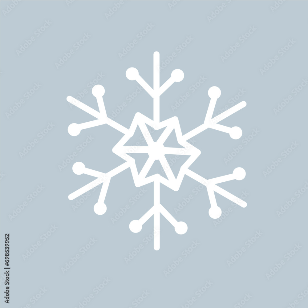 This is an illustration of a white snowflake. You can use it for your design for example in gift cards. This is an illustration of a white snowflake. You can use it for your design for example in gift cards.