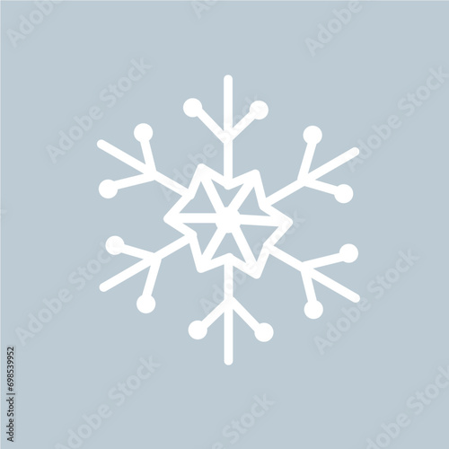 This is an illustration of a white snowflake. You can use it for your design for example in gift cards.