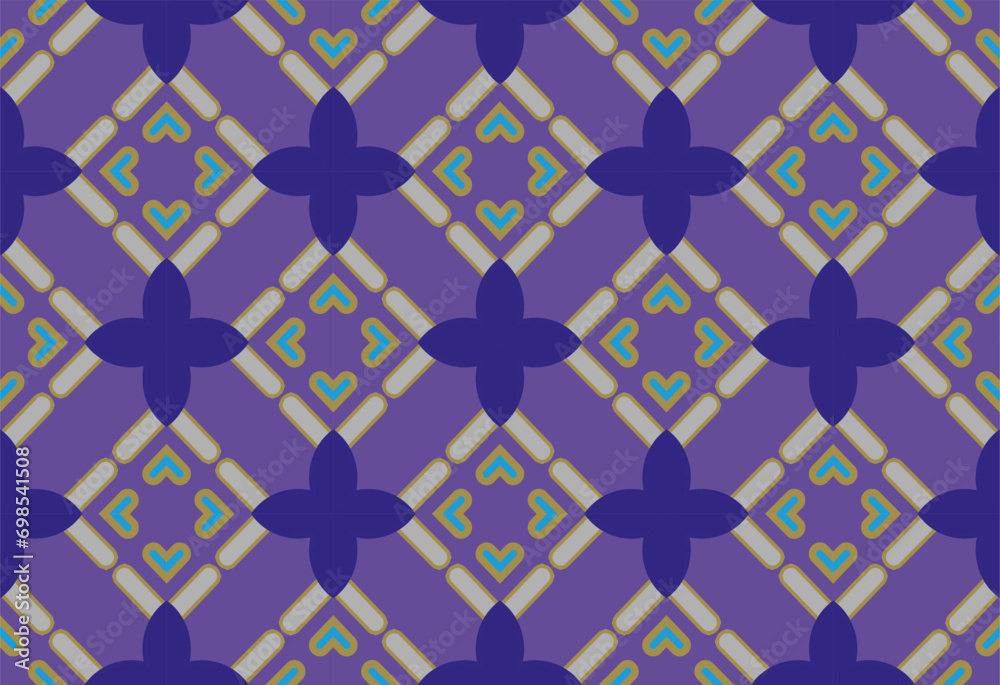 Fototapeta premium Modern pattern with geometric ornaments for invitation card, scrapbook, banner, postcard. 