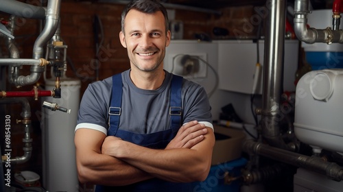 Smiling Plumber Portrait