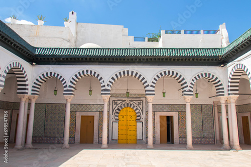 Tunisian royalty. Visit the Dar Lasram Hammouda Pacha Museum, a palace built in 1630 by Hammouda Pacha Bey in the heart of Tunis Medina. photo