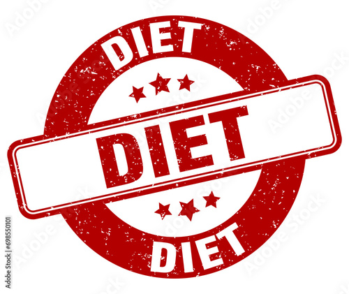 diet stamp. diet label. round grunge sign