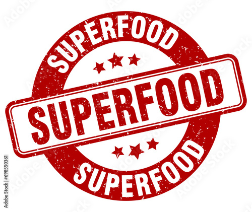 superfood stamp. superfood label. round grunge sign