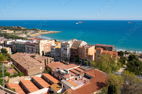 View of the rooftops of the city of Tarragona, Catalonia, Spain. High quality photo .