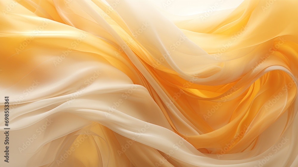 Obraz premium Golden and white shapes intertwine in a warm, abstract embrace.