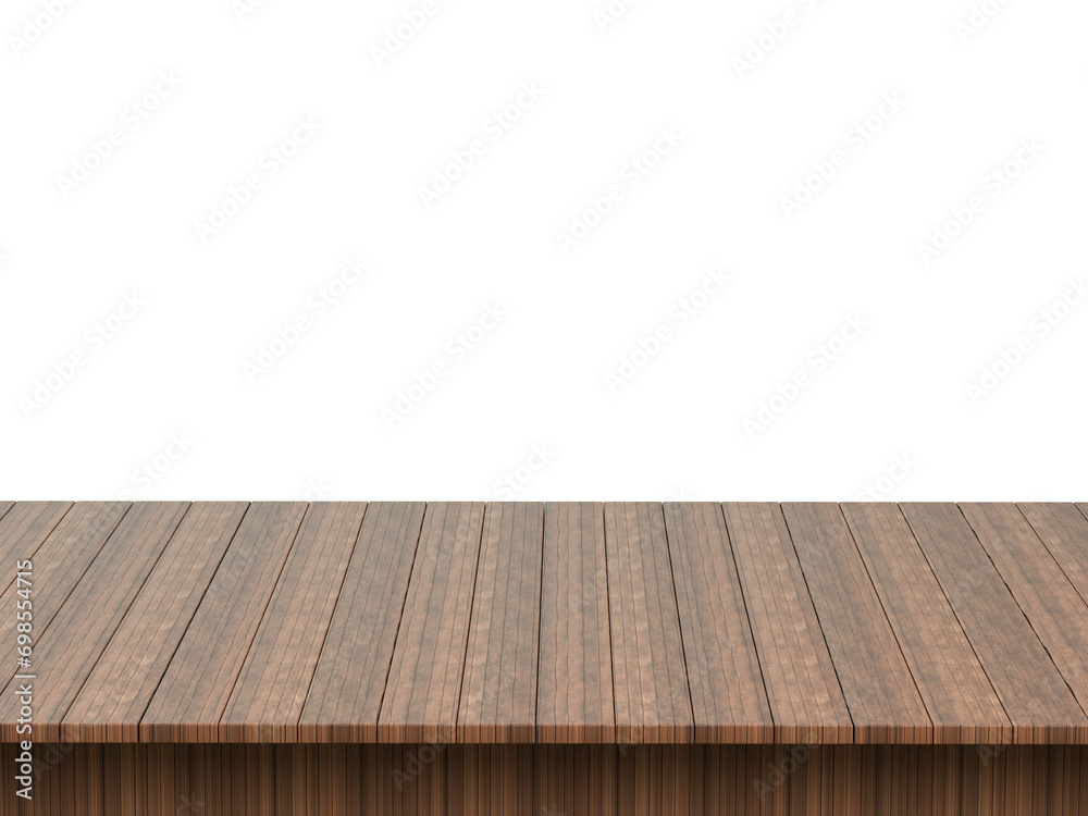 3d rendering Empty wooden table top used for display or montage your products for advertising with transparent background 3d rendering Empty wooden table top used for display or montage your products for advertising with transparent background