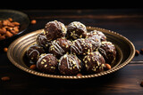 Delicious chocolate ladoo for diwali festival