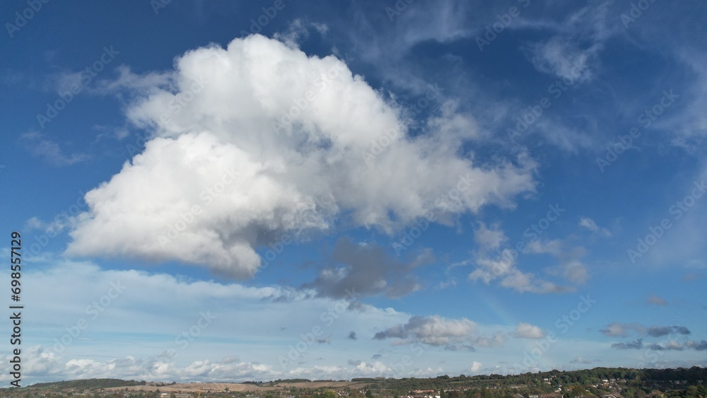 Most Beautiful Blue Sky with Clouds over UK Most Beautiful Blue Sky with Clouds over UK