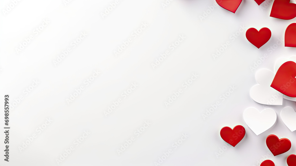 Empty valentine's day greeting card with copyspace