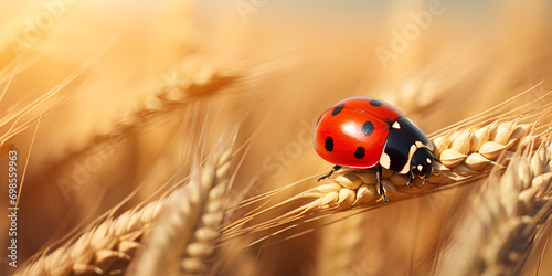 ladybird on wheat