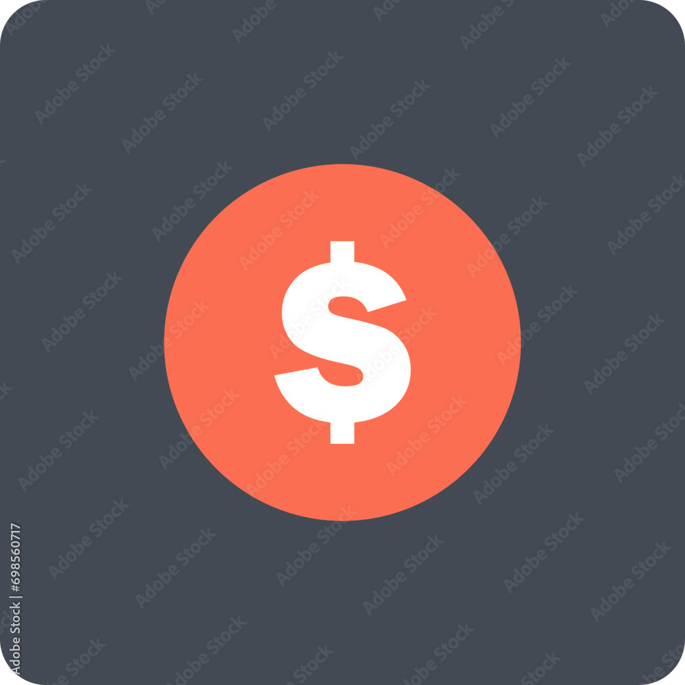 Rounded Square E-Commerce Flat Icon Rounded Square E-Commerce Flat Icon