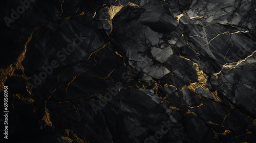 A natural black marble surface
