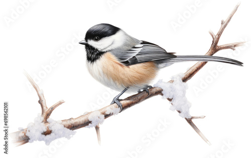 Serene Black-Capped Chickadee On Transparent PNG