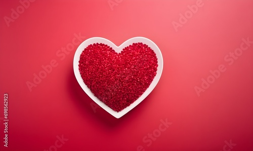 heart in red tones on a red background