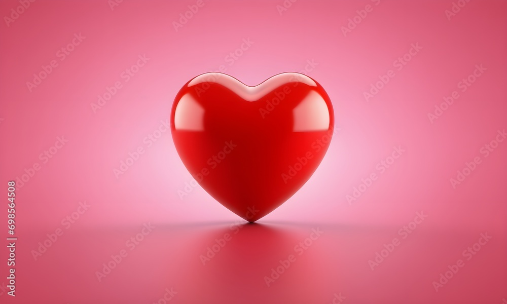 heart in red tones on a red background