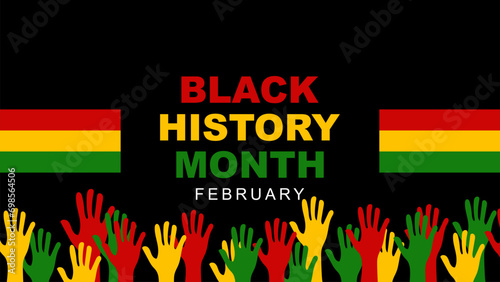 Vector illustration of Black History Month which is celebrated every year in February. Black History Month is an annual observance originating in the United States