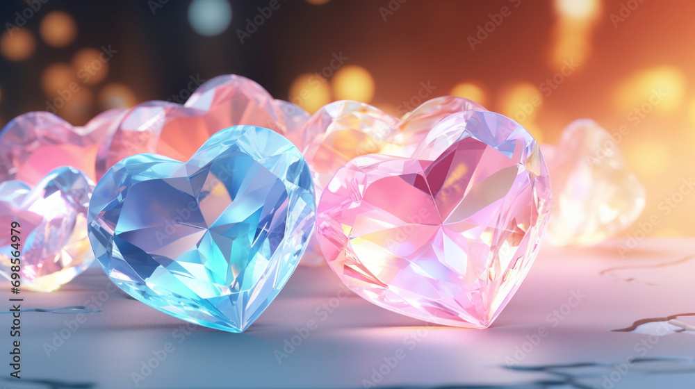 Crystal colorful hearts Crystal colorful hearts