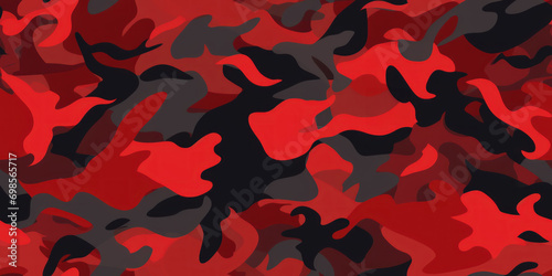 Red camouflage background, endless surface pattern, expandable, tile photo