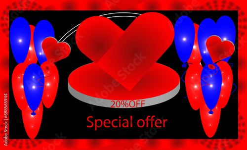 Celebration background with confetti and gold balloons