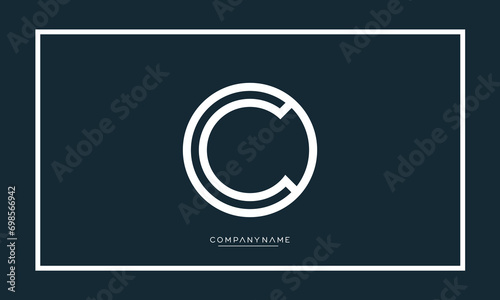 Alphabet letters OC or CO logo monogram
