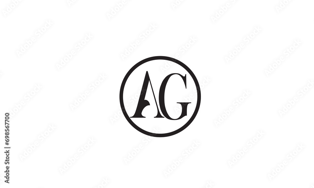 AG, GA , A , G, Abstract Letters Logo Monogram AG, GA , A , G, Abstract Letters Logo Monogram