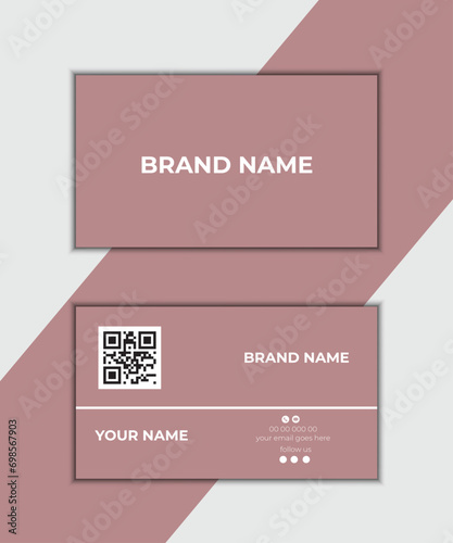 Unique color modern & minimalist double side business card design template vector in adobe illustrator. 