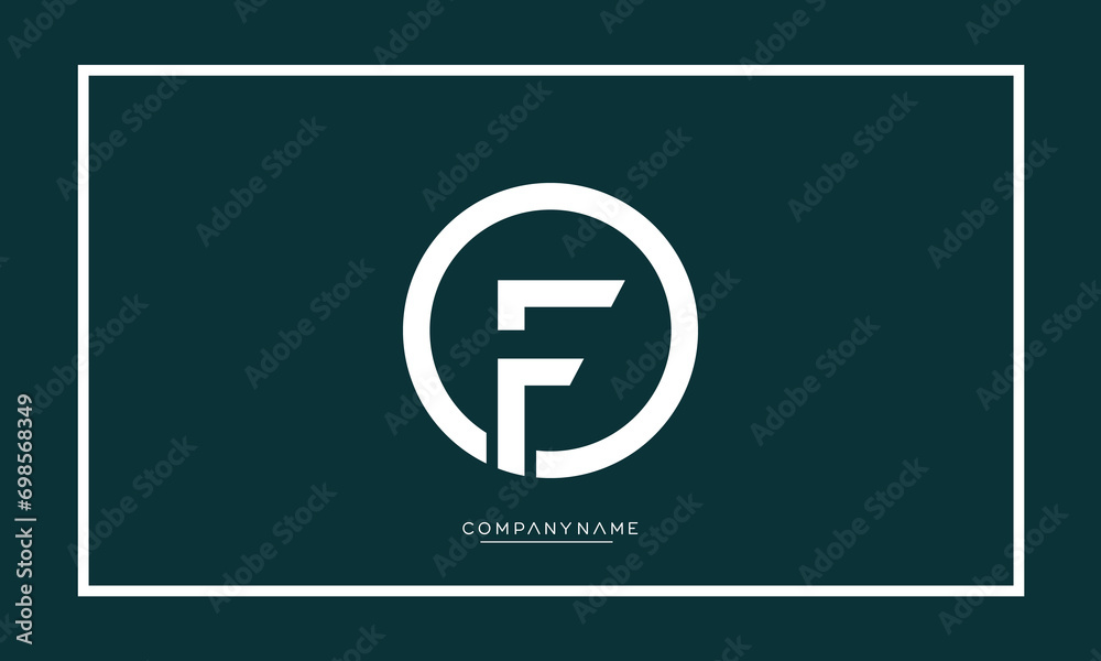 Alphabet letters icon logo OF or FO Alphabet letters icon logo OF or FO