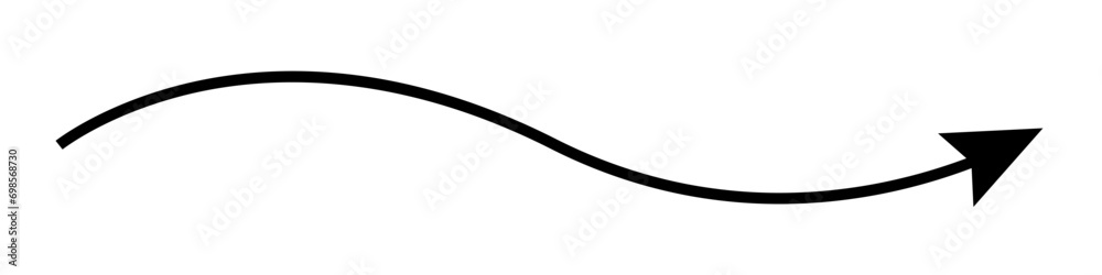 Long right wave vector arrow icon Long right wave vector arrow icon