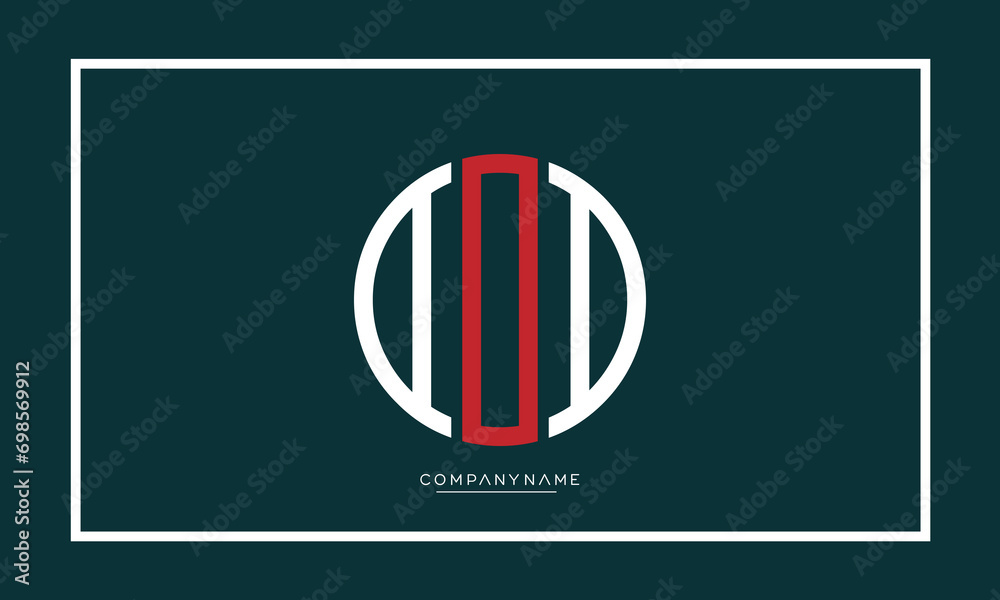 OI or IO Alphabet letters abstract logo OI or IO Alphabet letters abstract logo