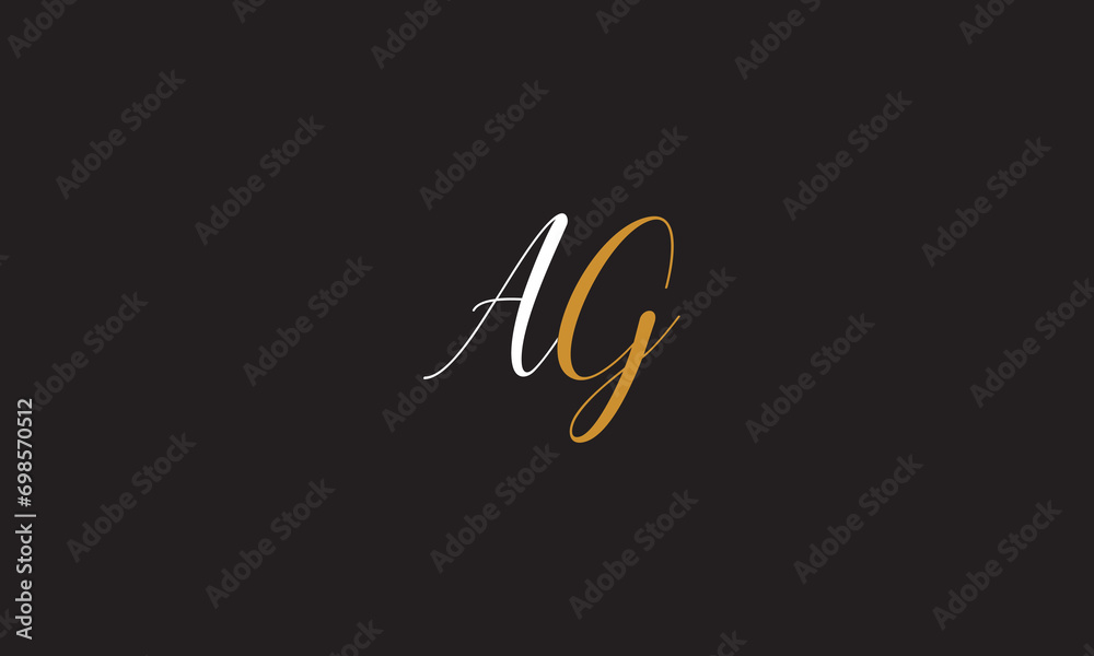 AG, GA , A , G, Abstract Letters Logo Monogram AG, GA , A , G, Abstract Letters Logo Monogram