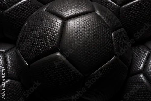 Black soccer ball texture background photo