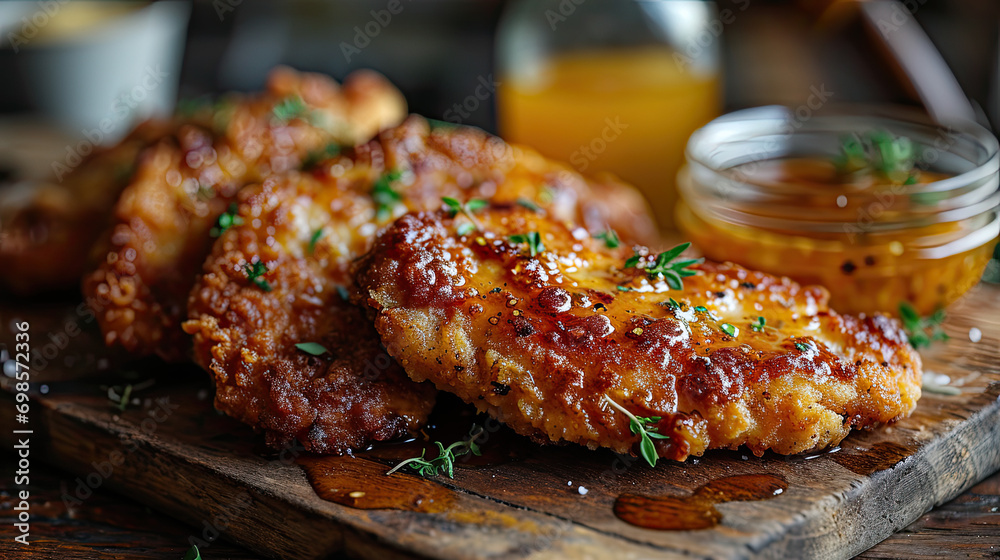 Chicken Tender Temptation: Honey Mustard and Crispy Bites