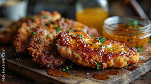 Chicken Tender Temptation: Honey Mustard and Crispy Bites