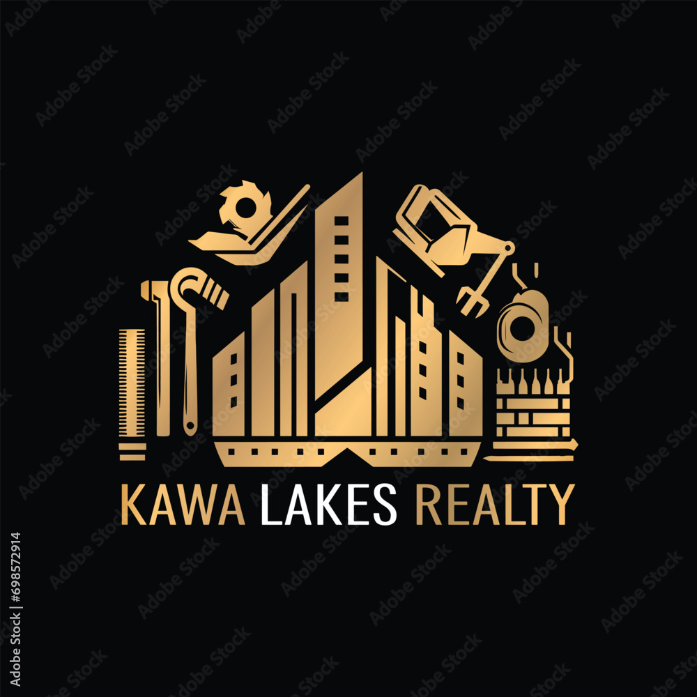 Obraz premium Real estate vector logo creative building logo