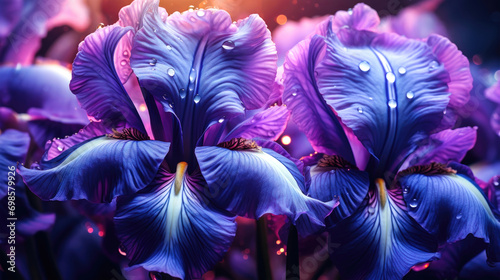 Iris Purple Magic  Mystical and Mysterious Background